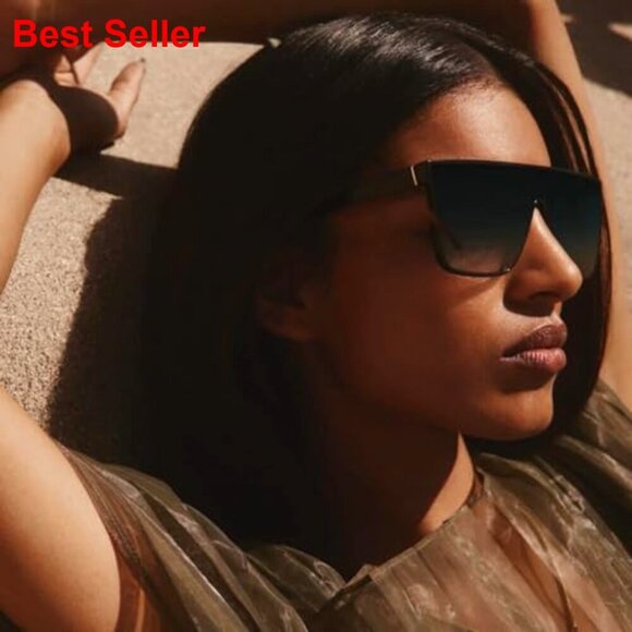 Vintage Oversized Square Sunglasses UV Protection Large Frame Shades main image 4